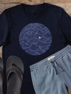 Sail Away Graphic Tee  | Men’s Nature-Inspired T-Shirt | Coastal Adventure Shirt